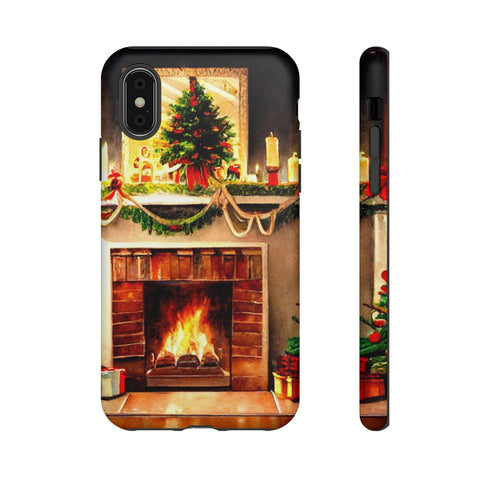 Warm Chirstmas Hearth - Impact Resistant Phone Case iPhone X Matte